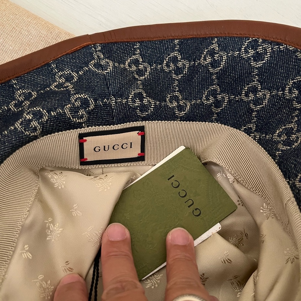 NWT Gucci Blue Denim Bucket Hat - Picture 7 of 8